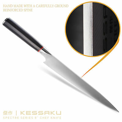 Kessaku 8-Inch Chef Knife - Spectre Series - AUS-8 High Carbon Stainless Steel - Fresh Stock Dated January 2026