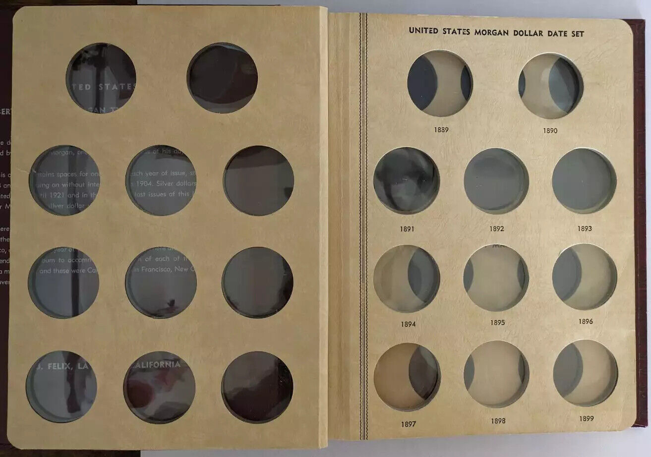 1878-1921 eBay CONTINENTAL COIN ALBUM MORGAN DOLLARS DATE SET (DAMAGED) - Fresh Stock Dated December 2025