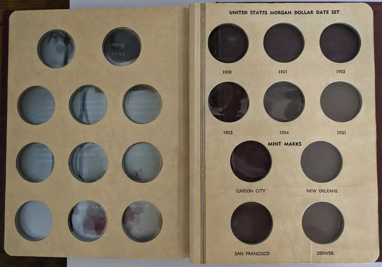 1878-1921 eBay CONTINENTAL COIN ALBUM MORGAN DOLLARS DATE SET (DAMAGED) - Fresh Stock Dated December 2025