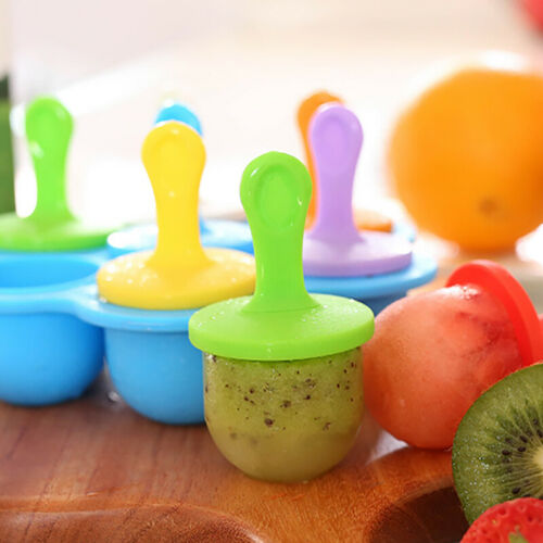 DIY Frozen Ice Cream Mold Mould Popsicle Maker Lolly Mould Tray Pan Kitchen - Fresh Stock Dated February 2026