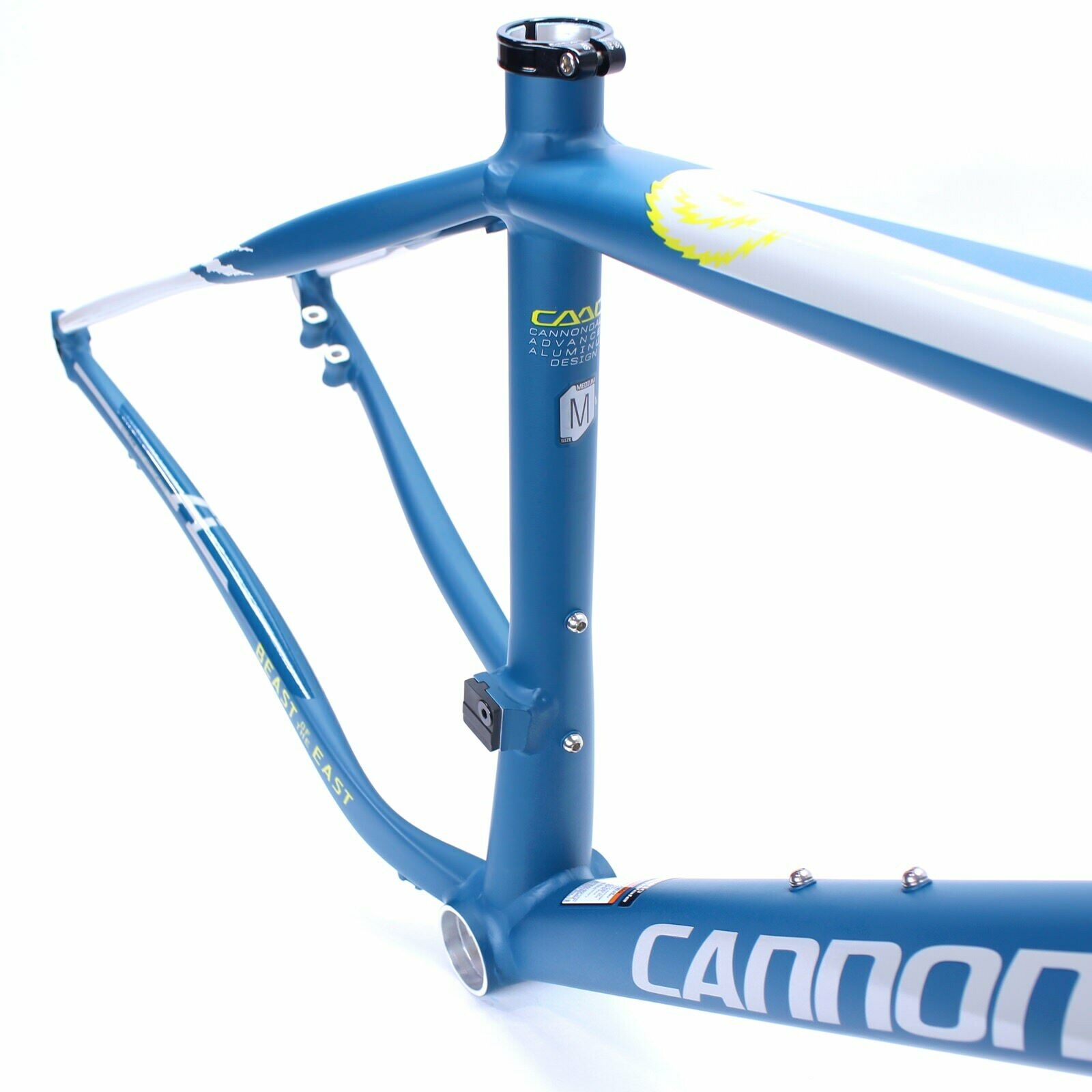 Cannondale 2016 Beast of the East Frame Only Medium Teal w/ Yellow NOS - Fresh Stock Dated December 2025