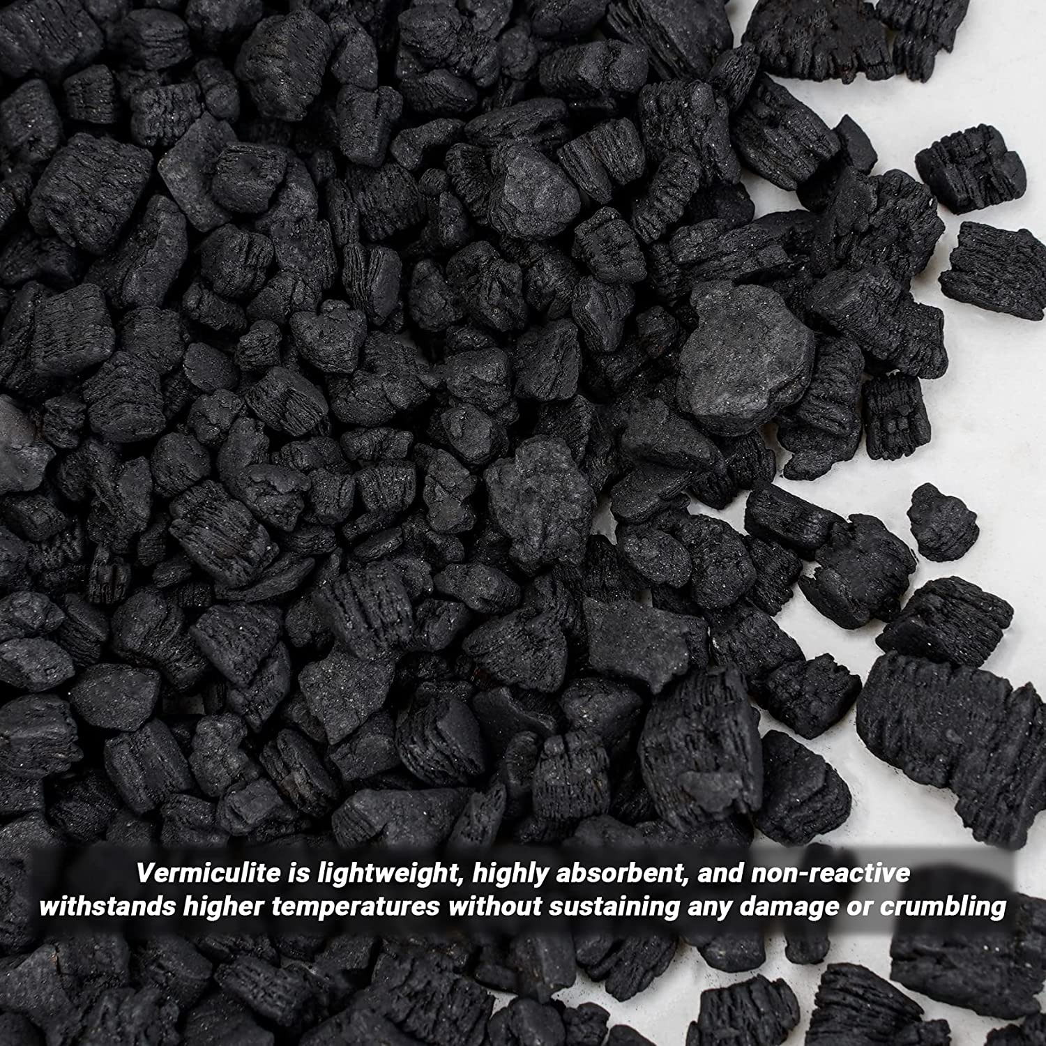 Skyflame Black Vermiculite Granules for Gas Fireplace, 12 Oz Bag - Fresh Stock Dated January 2026