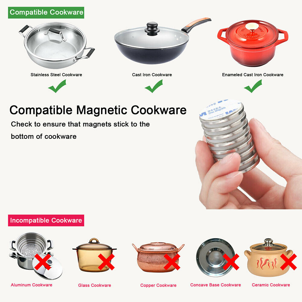 1800W Induction Cooktop Portable Countertop Single Cooker Burner Stove Hot Plate - Fresh Stock Dated February 2026