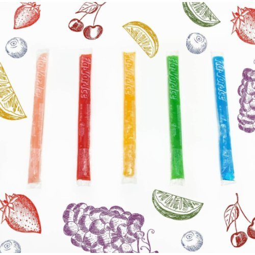 Fla-Vor-Ice Freezer Pops, Giant Fat Free Ice Pops, Fruity Flavors 100 - 1.5 - Fresh Stock Dated February 2026
