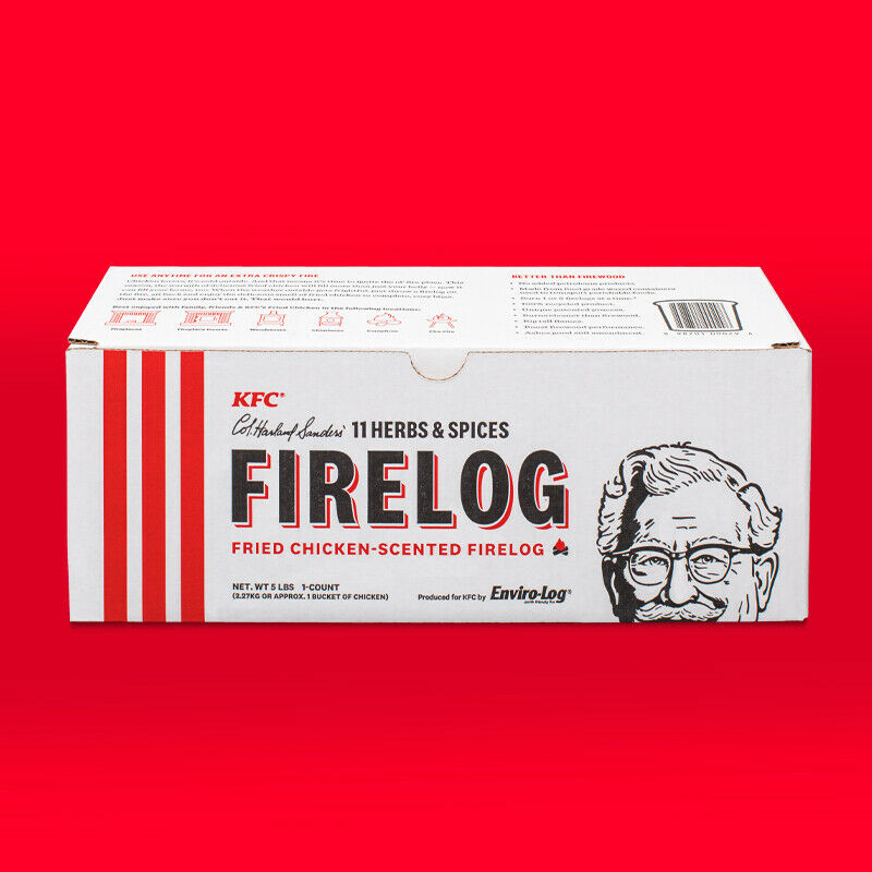 KFC Limited-Edition 11 Herbs & Spices Firelog by Enviro-Log, Brand New!! - Fresh Stock Dated December 2025