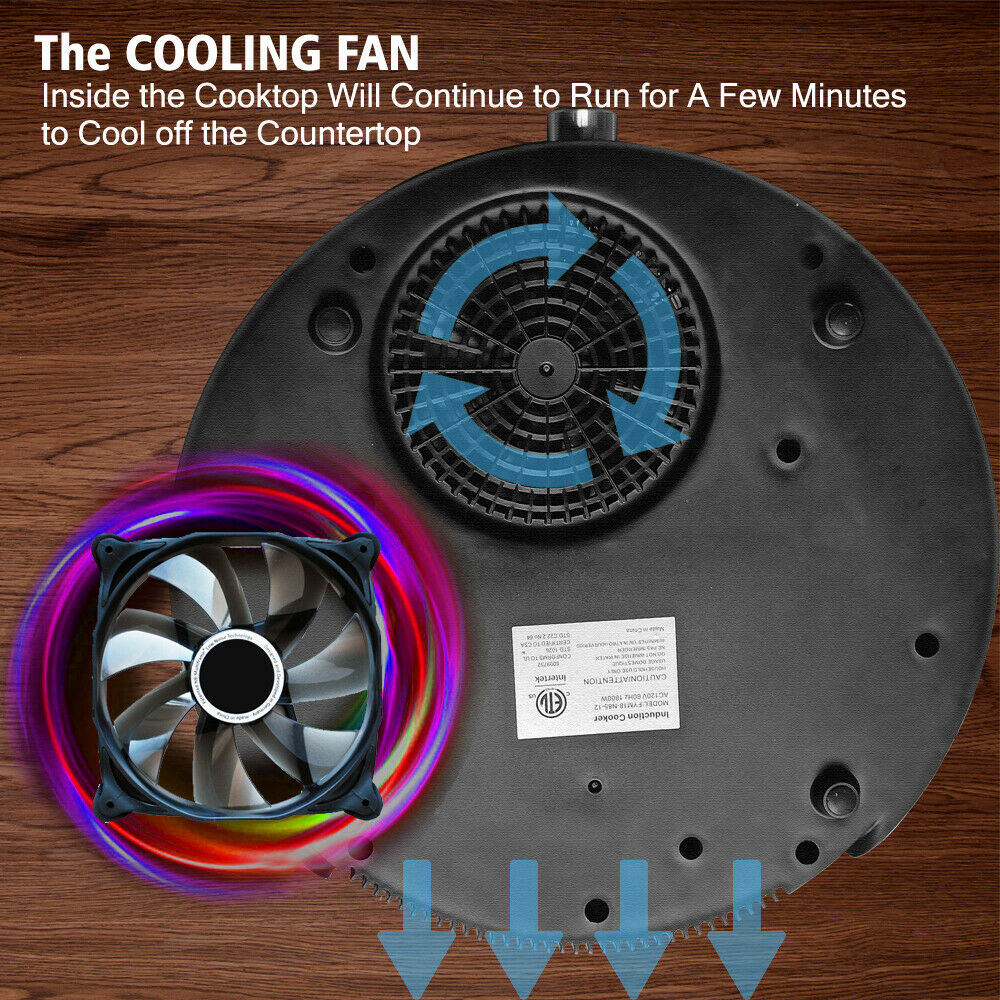 1800W Induction Cooktop Portable Countertop Single Cooker Burner Stove Hot Plate - Fresh Stock Dated February 2026