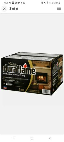 Duraflame Gold Ultra Premium 4.5lb Firelogs 6-Pack Case 3Hour Burn FREE SHIPPING - Fresh Stock Dated December 2025