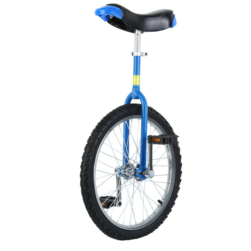 20'' Unicycle Single Wheel Bike with Buckle Height Adjustable Skidproof Outdoor - Fresh Stock Dated December 2025