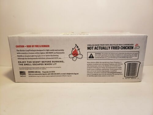 KFC 11 Herbs Spices Fire Log Enviro-Log Firelog Chicken Scented Limited Edition - Fresh Stock Dated December 2025