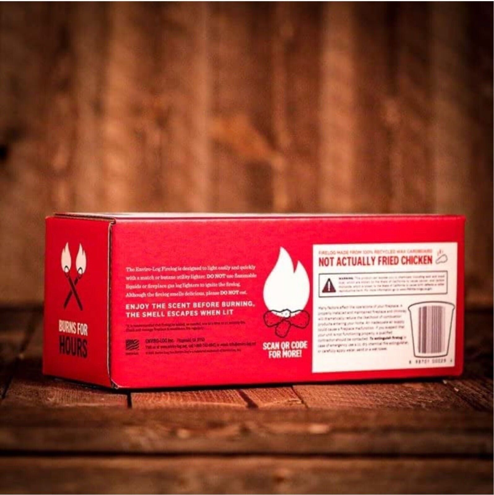 KFC 2021 Edition 11 Herbs and Spices Firelog by Enviro-Log (Free Shipping) - Fresh Stock Dated January 2026