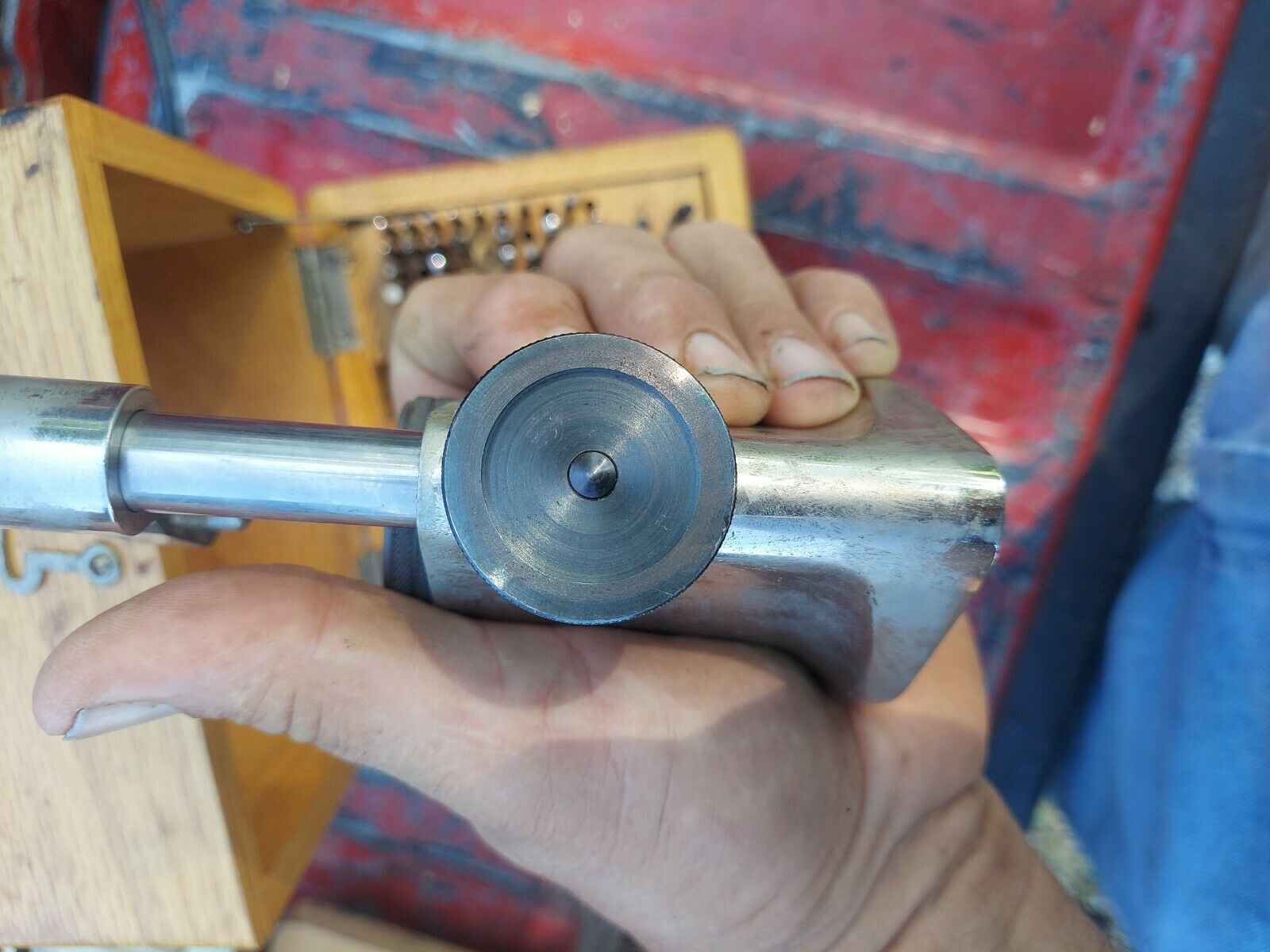 Louis Levin & Son Watch Clock Staking Tool Nice Condition Original Wooden Case - Fresh Stock Dated December 2025