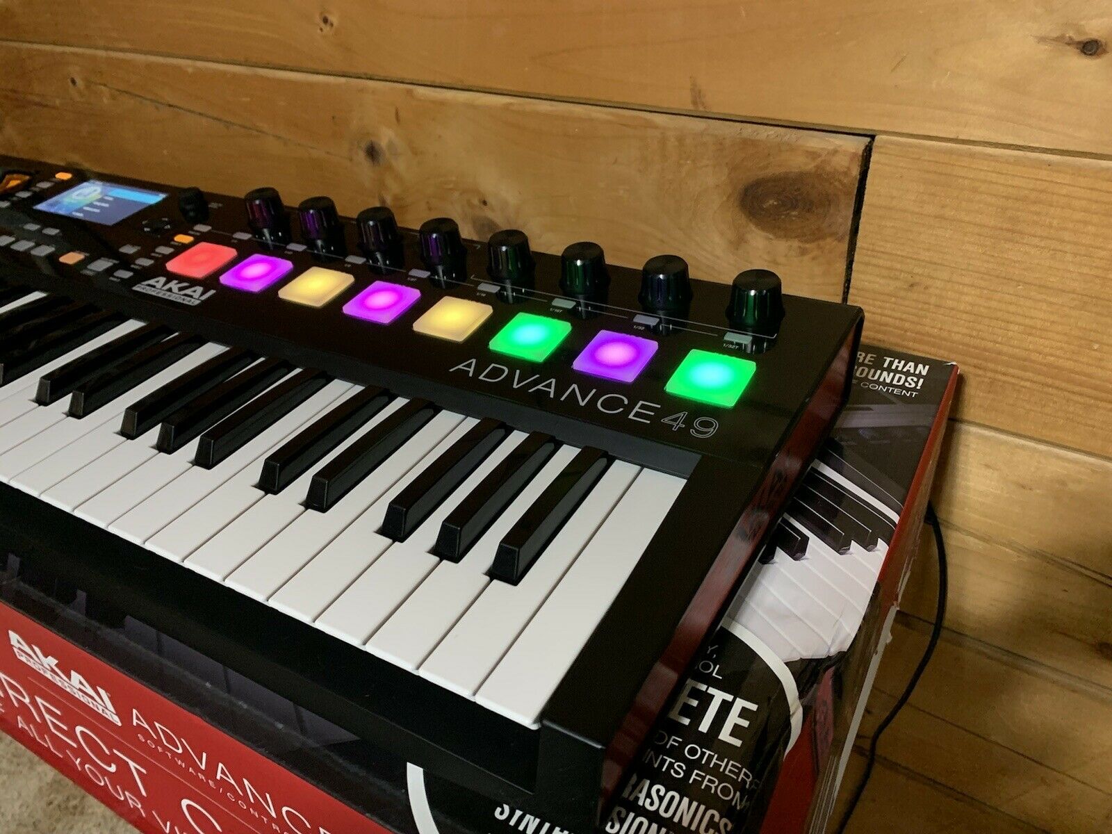 AKAI Advance 49 USB Keyboard Controller with Full-Color LCD Screen & 10K Sounds - Fresh Stock Dated December 2025