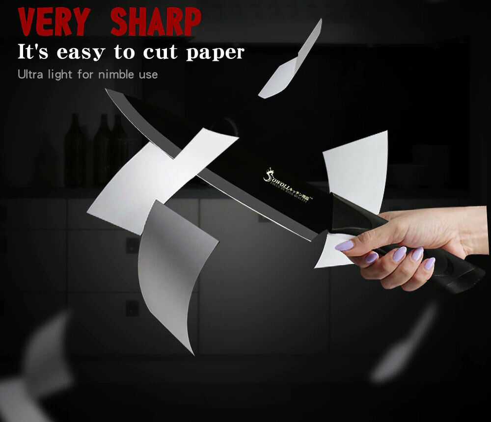 Stainless Steel Sharp Knives 6 Piece Set Meat Fish Fruit Cooking Accessories - Fresh Stock Dated January 2026