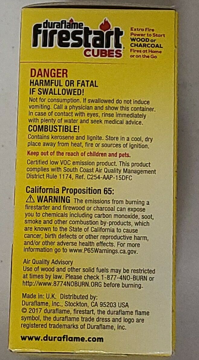 Duraflame Firestart Cubes 18 Pack Firestarters, Start Fires Fast & Easy No Mess - Fresh Stock Dated January 2026