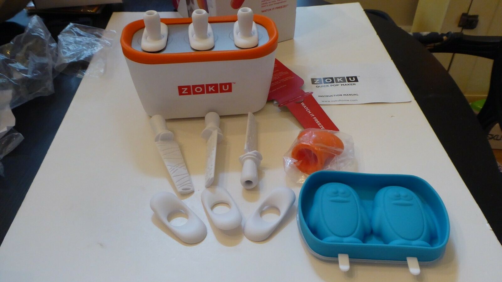 Zoku Quick Pop Maker and Joie Penguin Silicone Tray New Open Box - Fresh Stock Dated February 2026
