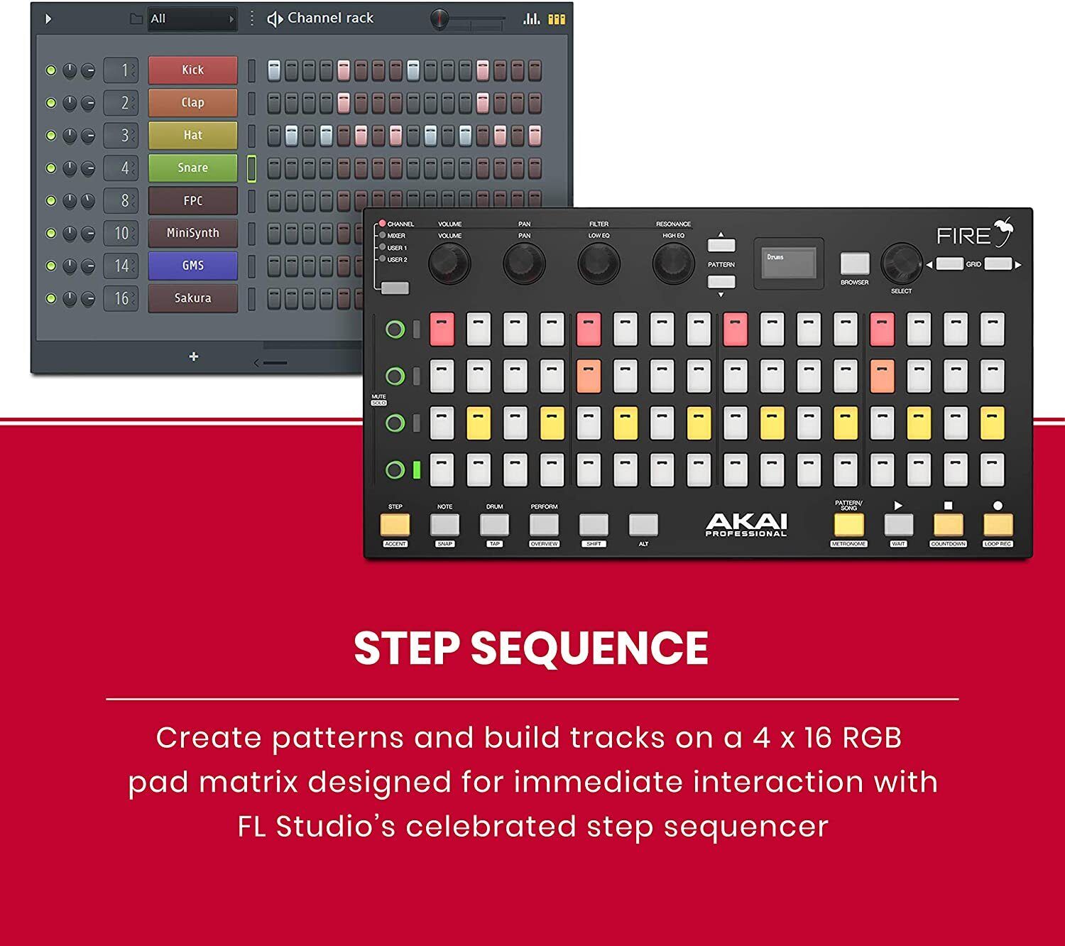 Akai Professional Fire USB Midi Pad Controller - Fresh Stock Dated December 2025
