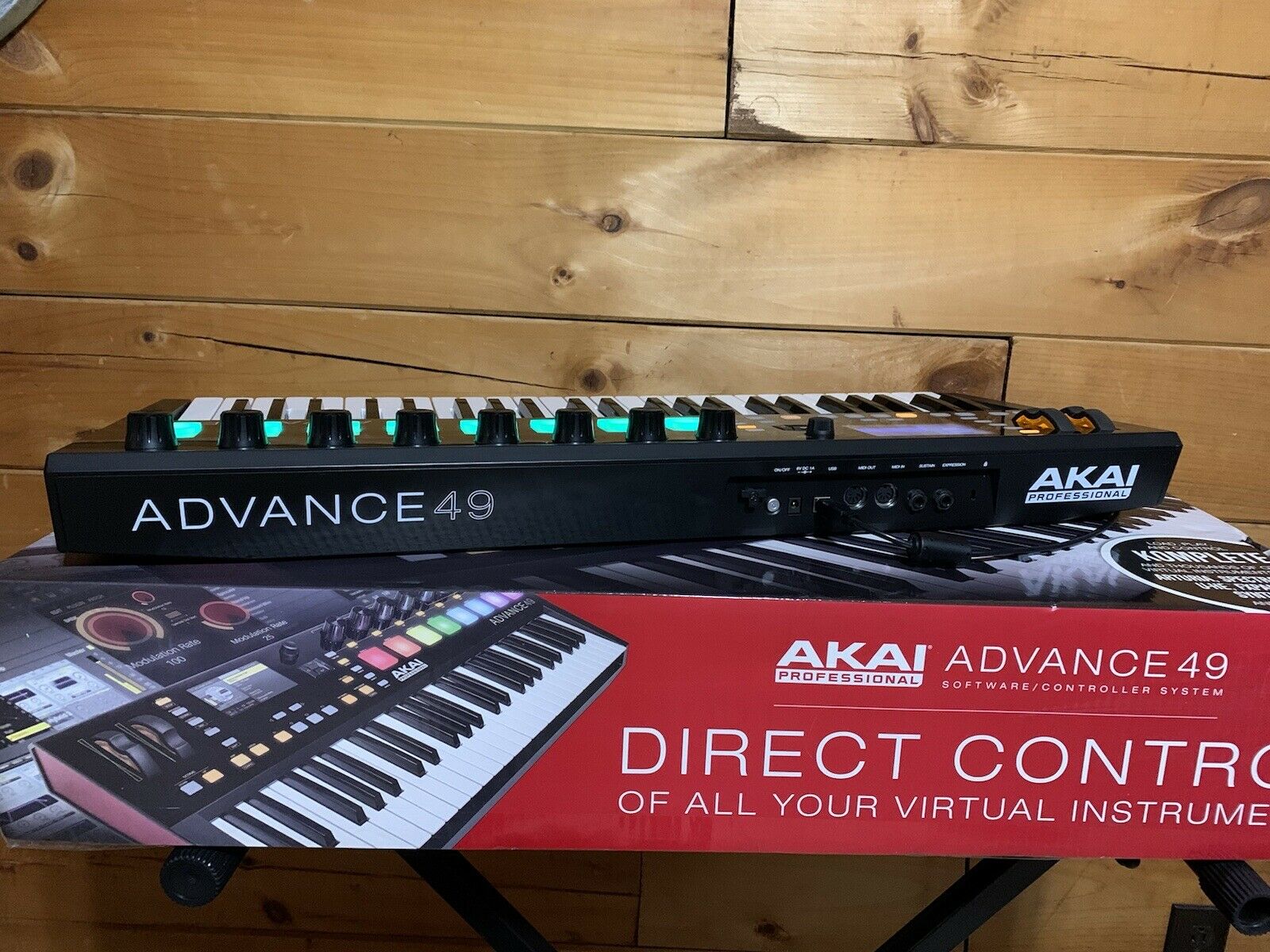 AKAI Advance 49 USB Keyboard Controller with Full-Color LCD Screen & 10K Sounds - Fresh Stock Dated December 2025