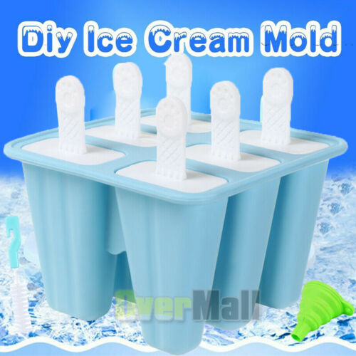 Popsicle Molds 6pc Silicone Ice Pop Molds BPA Free Popsicle Reusable with Funnel - Fresh Stock Dated February 2026