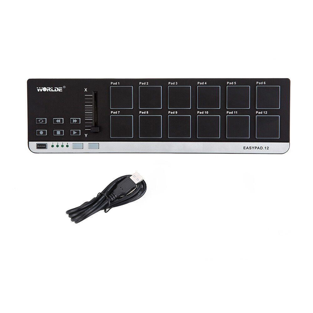 Worlde EasyPad.12 Portable Mini USB 12 Drum Pad  MIDI Controller S4V4 - Fresh Stock Dated December 2025