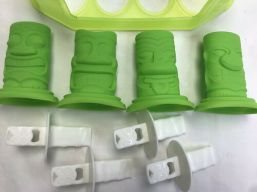 Tovolo Tiki Ice Pop Molds Flexible Silicone Dishwasher Safe New In Open Box - Fresh Stock Dated February 2026