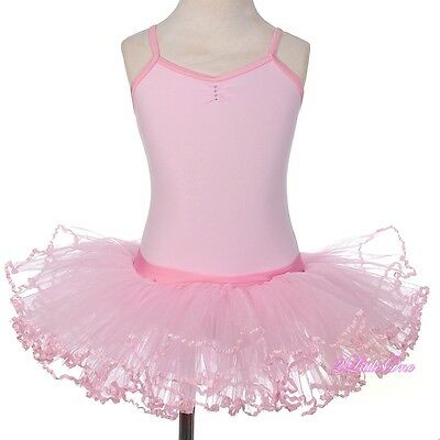 Girl Diamante Ribbon Ballet Tutu Dancewear Fairy Costume Leotard Size 3T-8 #057 - Fresh Stock Dated December 2025
