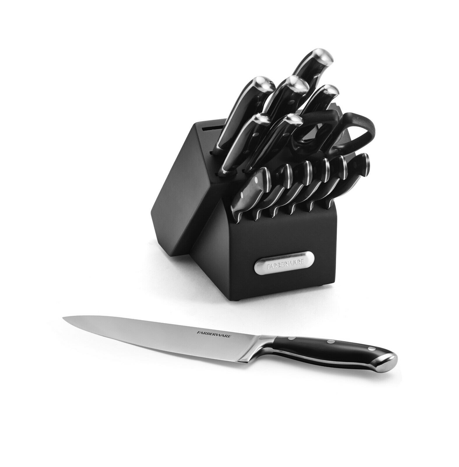 Professional 15-pcs Forged Triple Riveted Knife Block Carbon Stainless Steel - Fresh Stock Dated January 2026