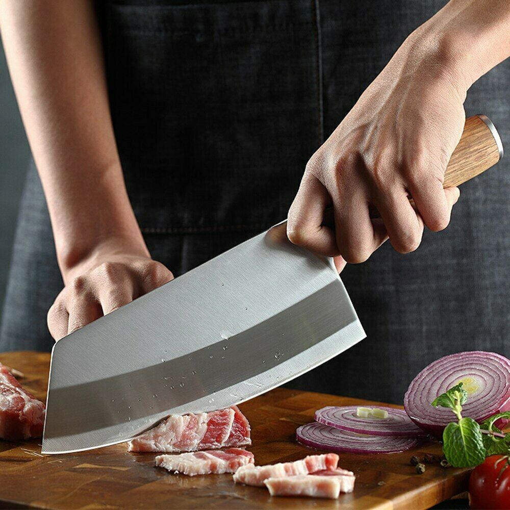 Butcher Knife Stainless Steel Kitchen Knife Japanese Damascus Meat Cleaver Chef - Fresh Stock Dated February 2026
