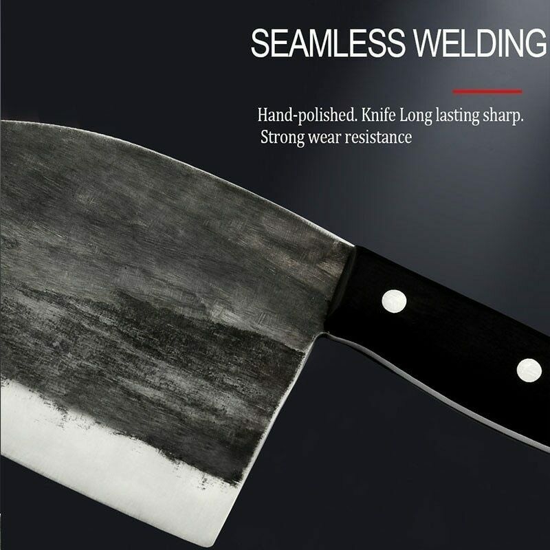 Kitchen Knife Bone Chopper Knife Forged Carbon Steel Chef Knive Kitchen Chopping - Fresh Stock Dated January 2026