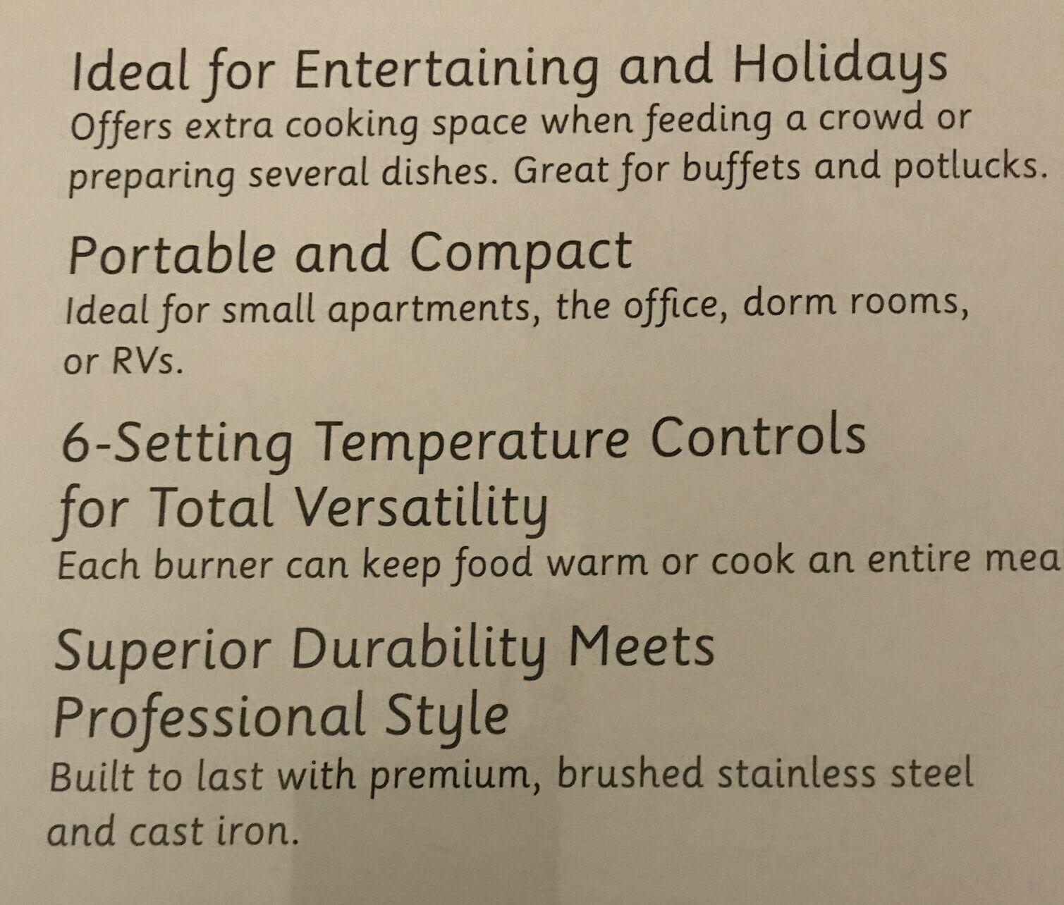 CUISINART CB-60 Cast-Iron Double Burner, Stainless Steel Portable Countertop NEW - Fresh Stock Dated February 2026