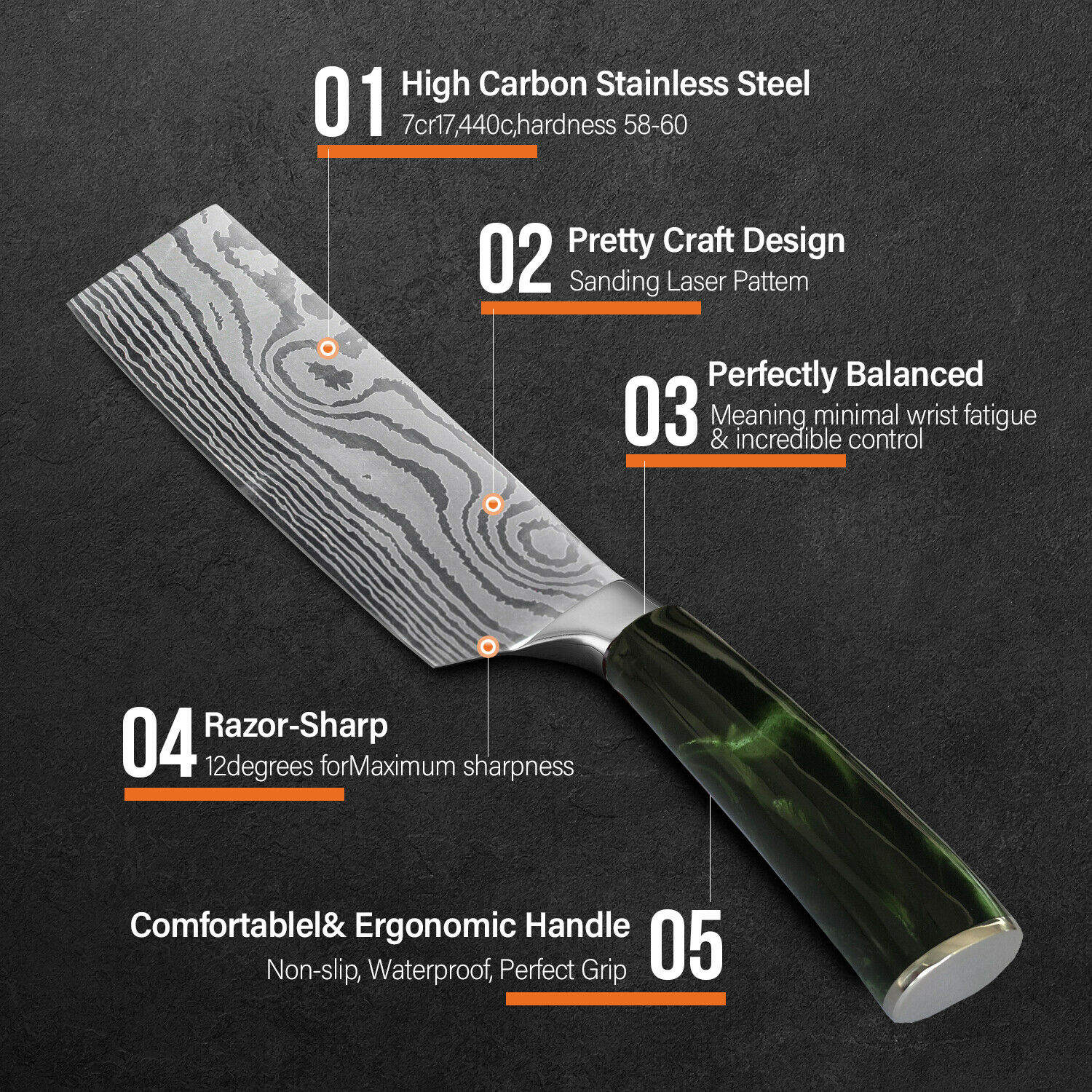 Cleaver Nakiri Knife 7