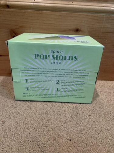 Hard To Find Popsicle Molds - (6) Space Pop Molds by Williams Sonoma - Fresh Stock Dated February 2026