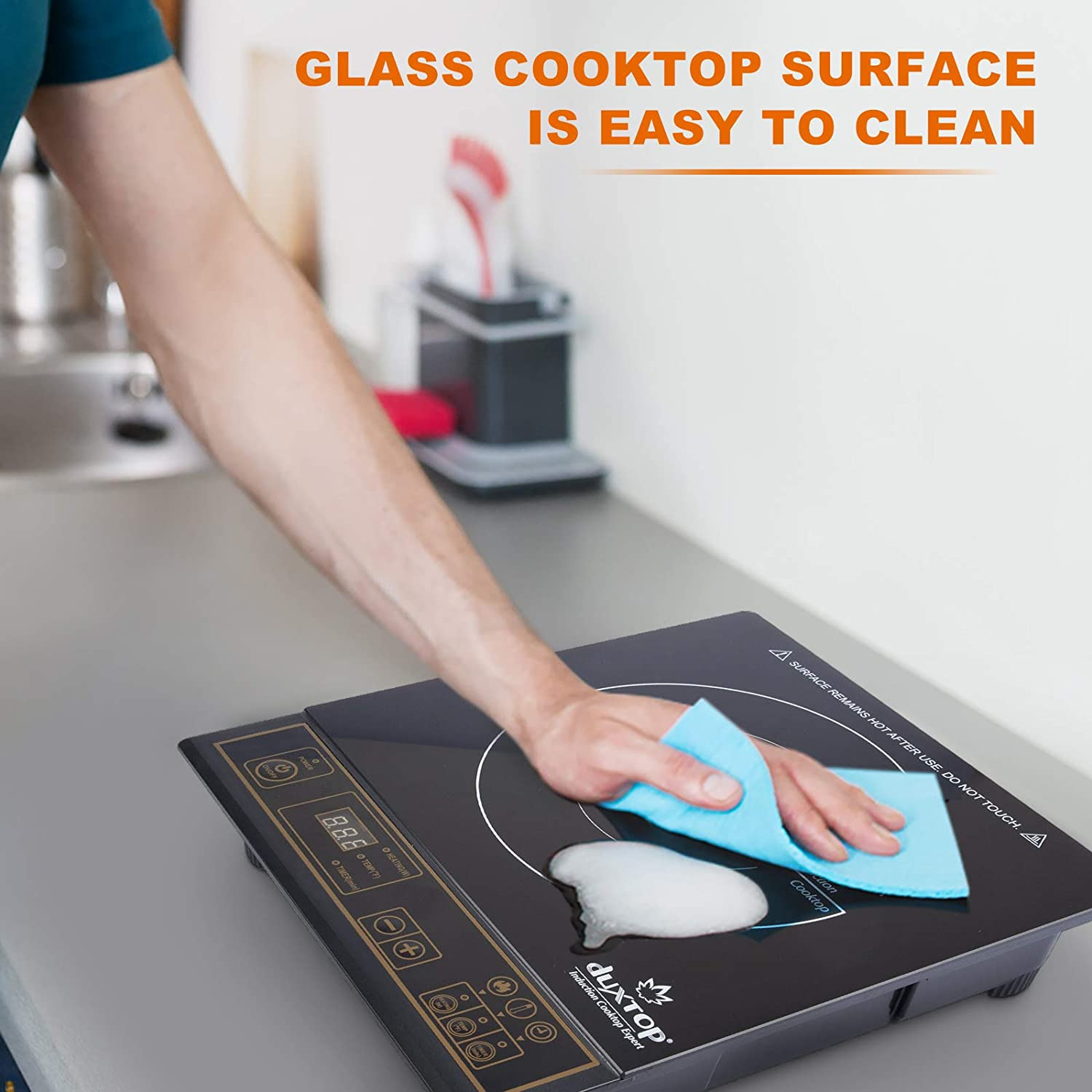 1800W Portable Induction Cooktop, Countertop Burner Included 5.7 Quarts Professi - Fresh Stock Dated February 2026