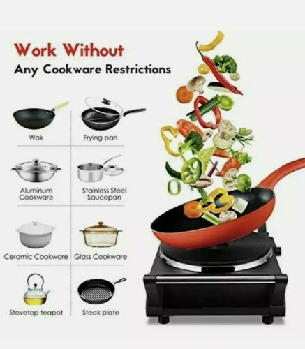 Techwood Hot Plate Electric Single Burner Portable Burner, 1500W with Adjustable - Fresh Stock Dated February 2026