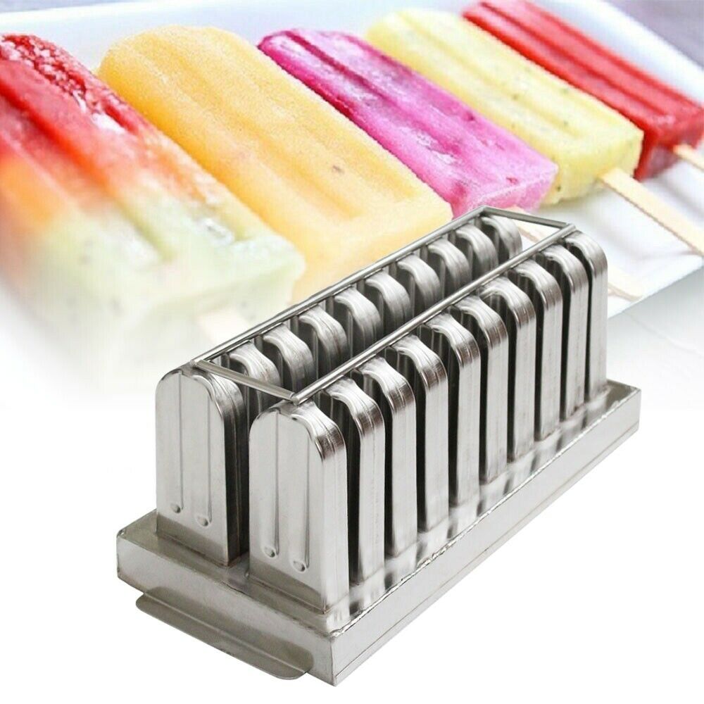 20pcs Stainless Steel Molds Mold Ice Pop Lolly Popsicle Ice Cream Stick Holder - Fresh Stock Dated February 2026
