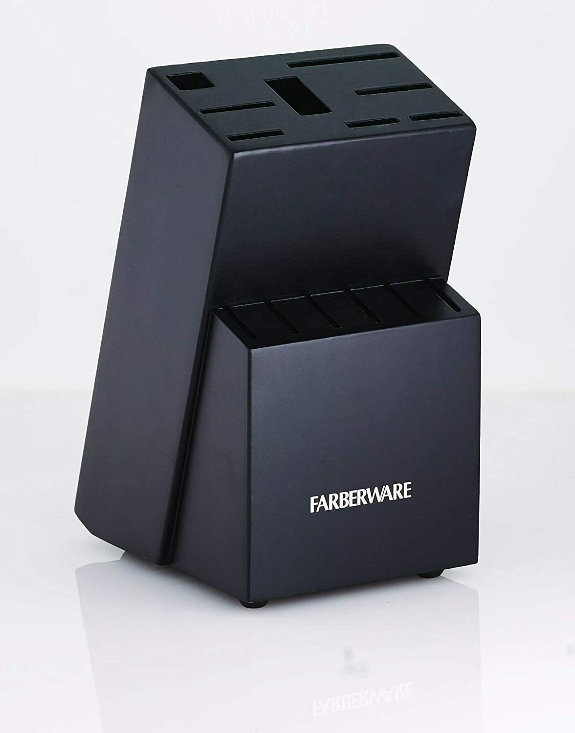 FARBERWARE STAMPED 15-PIECE HIGH-CARBON STAINLESS STEEL KNIFE BLOCK SET - Fresh Stock Dated January 2026