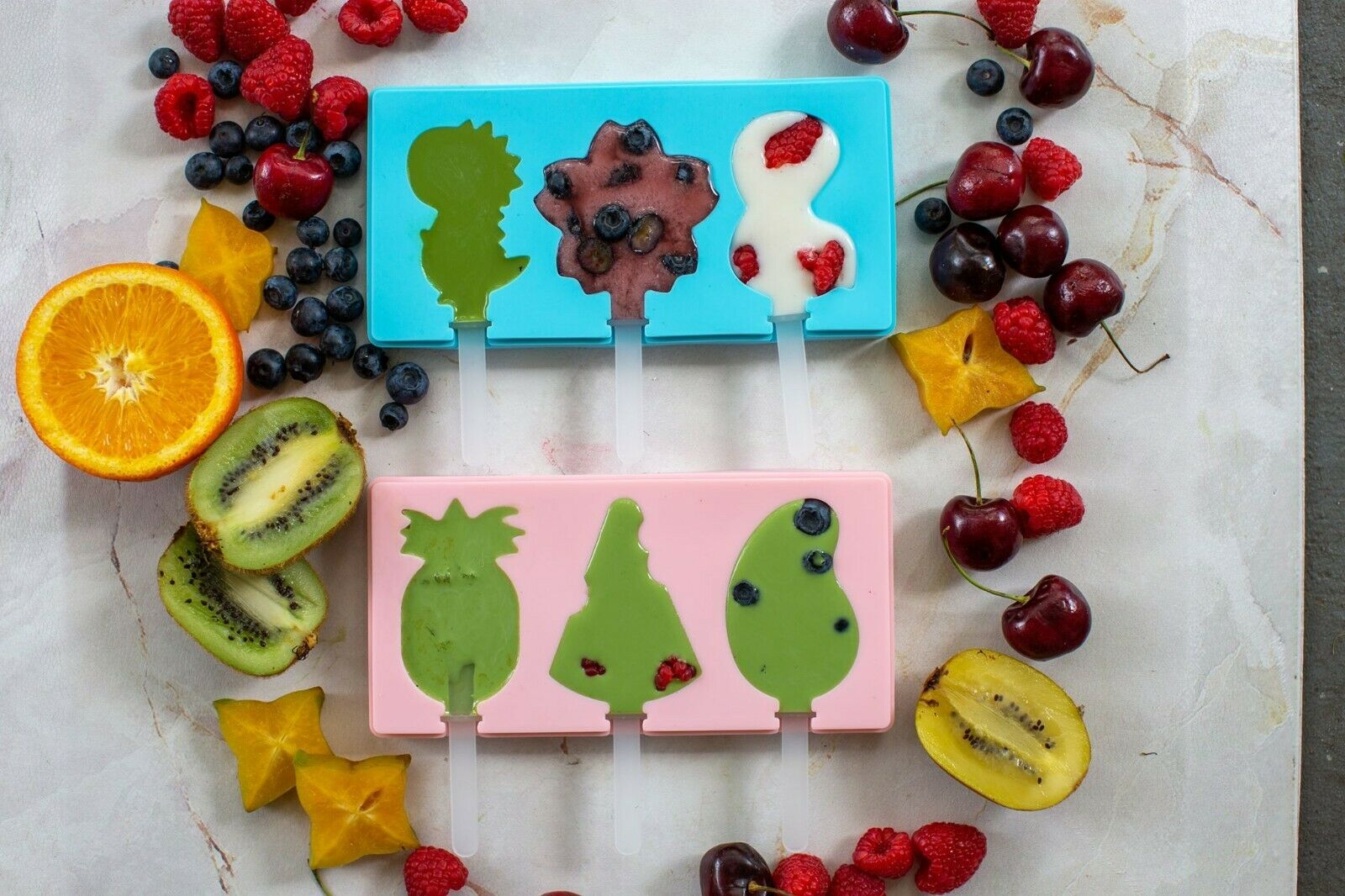 Popsicle Molds Shape Maker,6 pcs Homemade ICE Pop Molds Food Grade Silicone Pops - Fresh Stock Dated February 2026