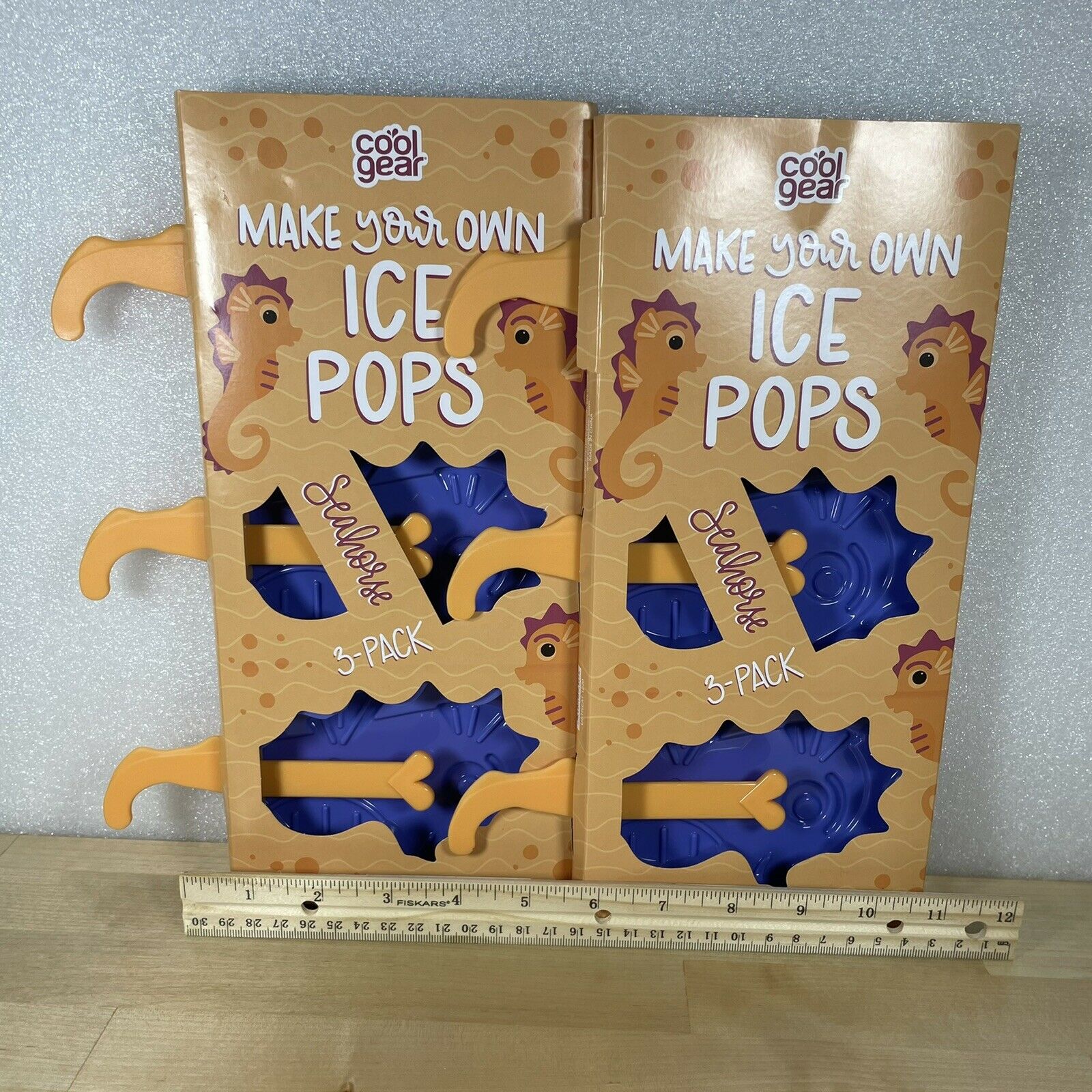 Lot of 2  Make Your Own Seahorse Ice Pops Popsicle Mold  Summer Cool Gear - Fresh Stock Dated February 2026