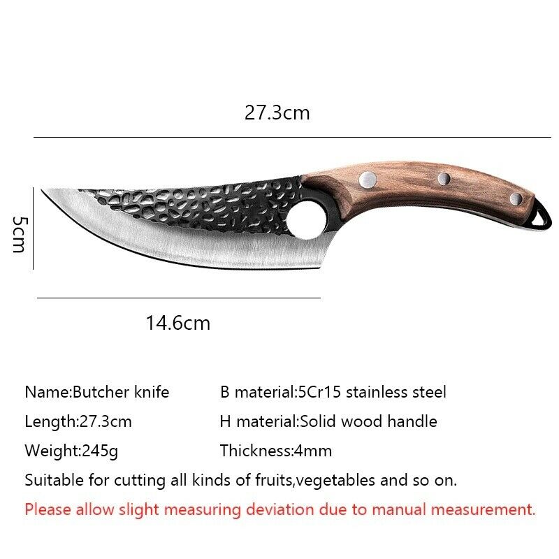 Japanese Hand Forged Cleaver Stainless Steel Boning Knife Kitchen Cooking Knives - Fresh Stock Dated January 2026