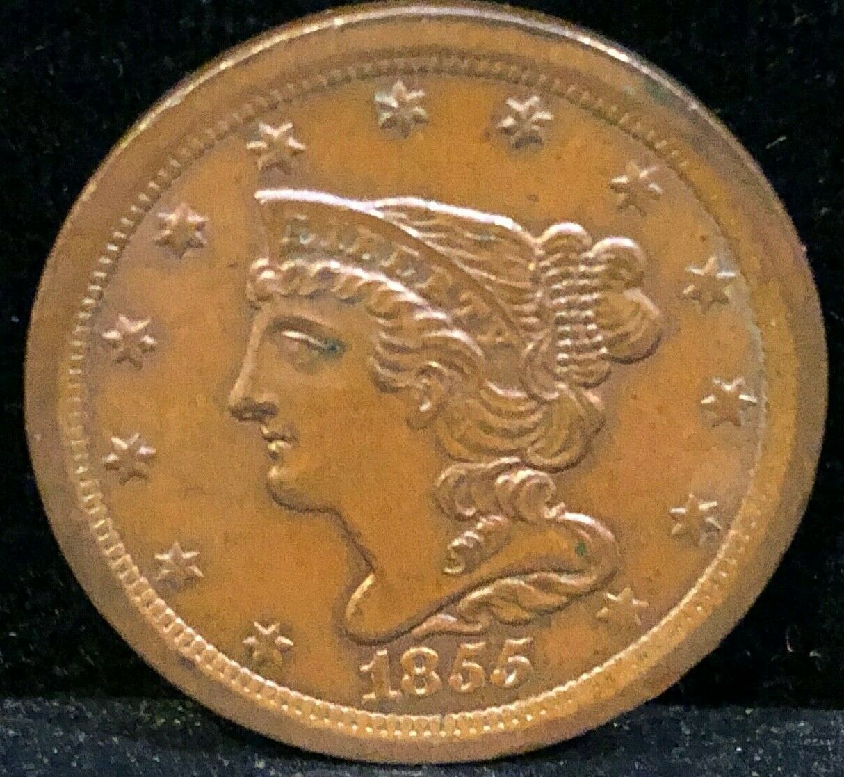 1855    Braided   Hair   HALF CENT      Cohen -  1      UNCIRCULATED - Fresh Stock Dated December 2025