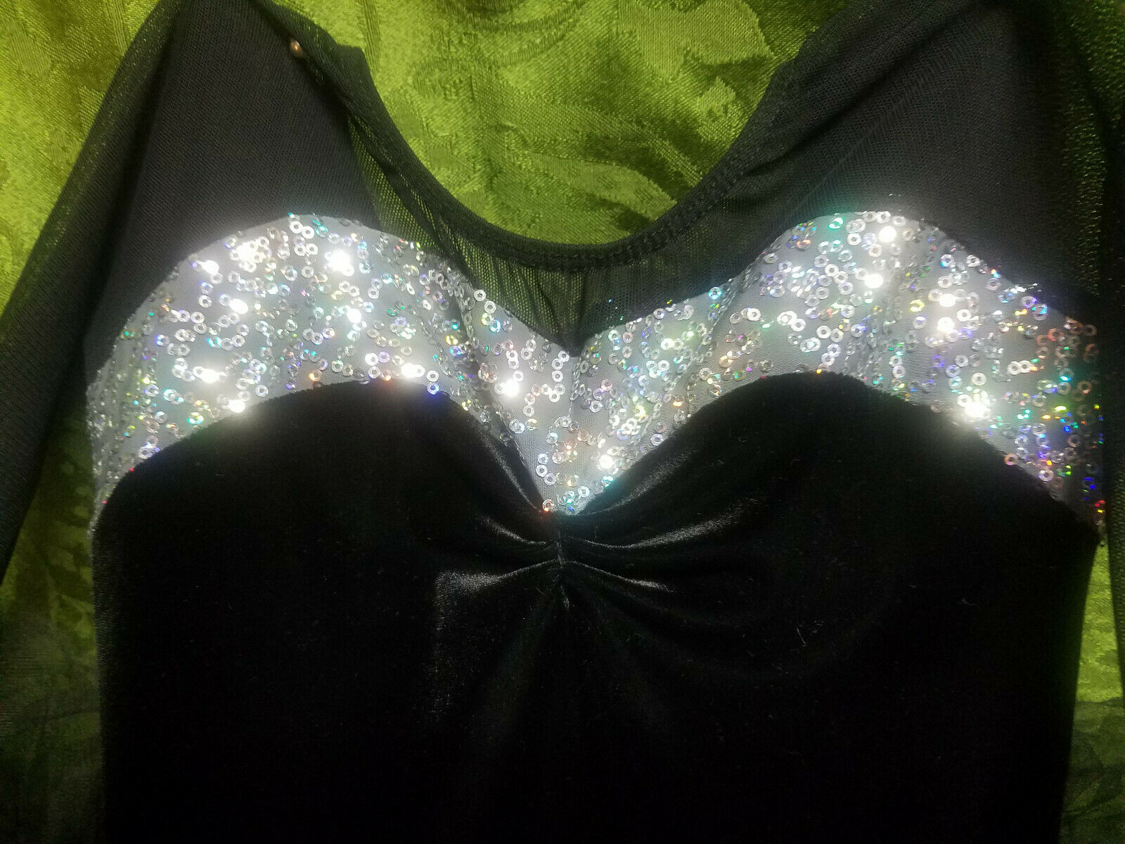 Girl Black Stretch Velvet Ballet Tutu Dance Costume Leotard Halloween Size Large - Fresh Stock Dated December 2025