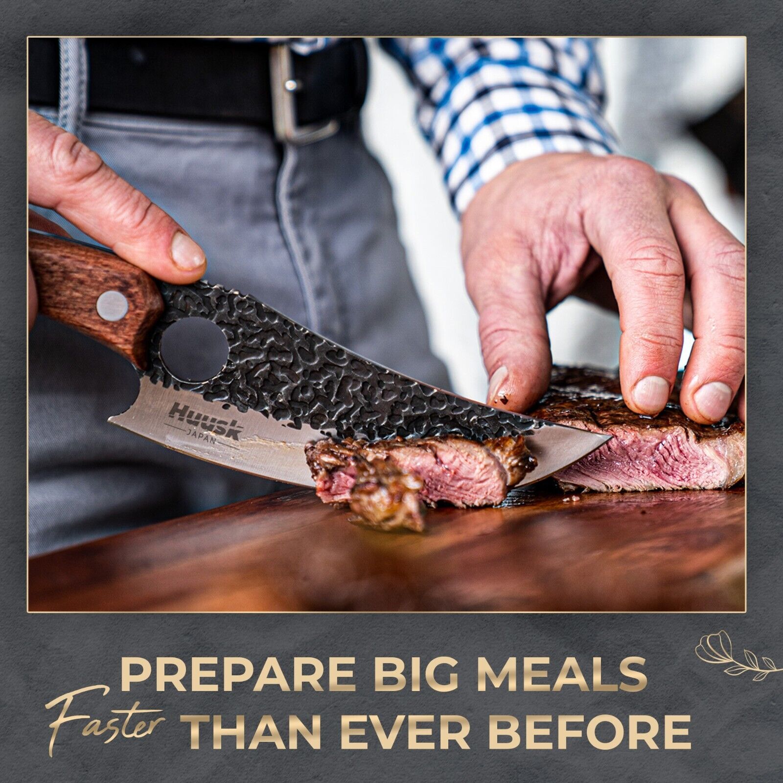 Huusk - Japanese Kitchen Knife - Premium grade materials - Perfectly balanced - Fresh Stock Dated February 2026