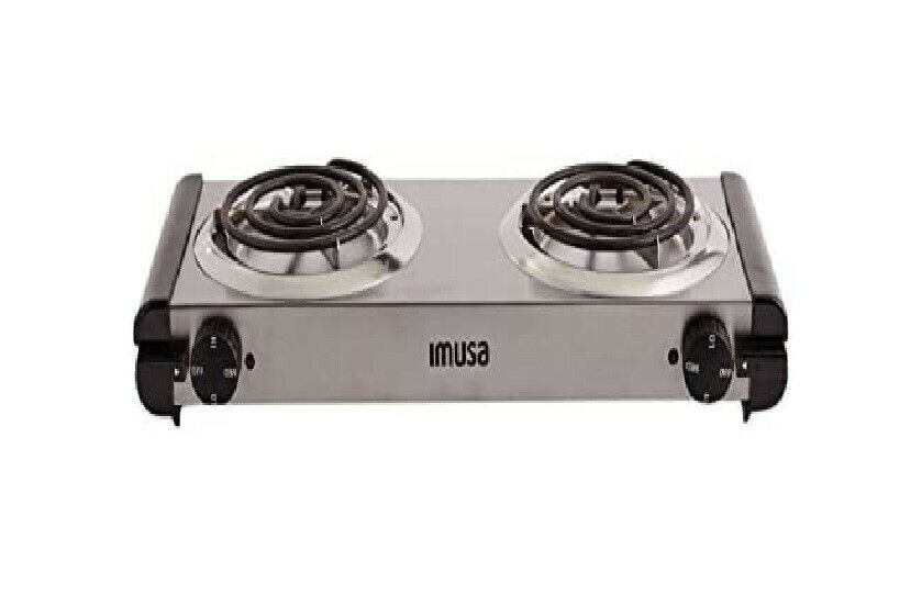 Portable Small Electric Stove Top 2 Burners Range Double Hot Plate Countertop US - Fresh Stock Dated January 2026