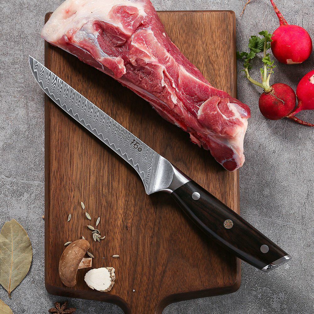 TURWHO 6.5inch Boning Knife Japanese VG10 Damascus Steel Kitchen Cooking Knives - Fresh Stock Dated February 2026