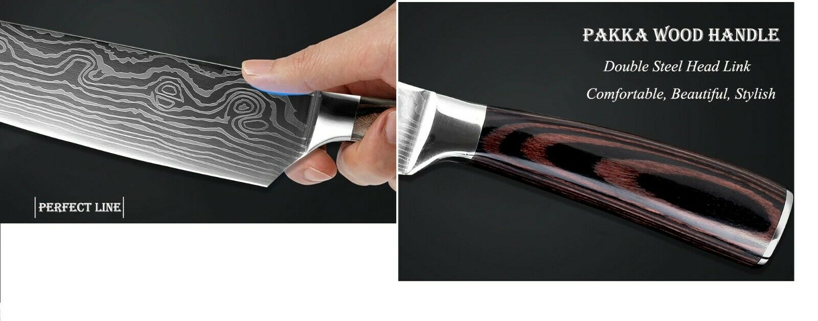 Kitchen Knife set Professional Stainless Steel Damascus Cleaver Japan Chef - Fresh Stock Dated January 2026