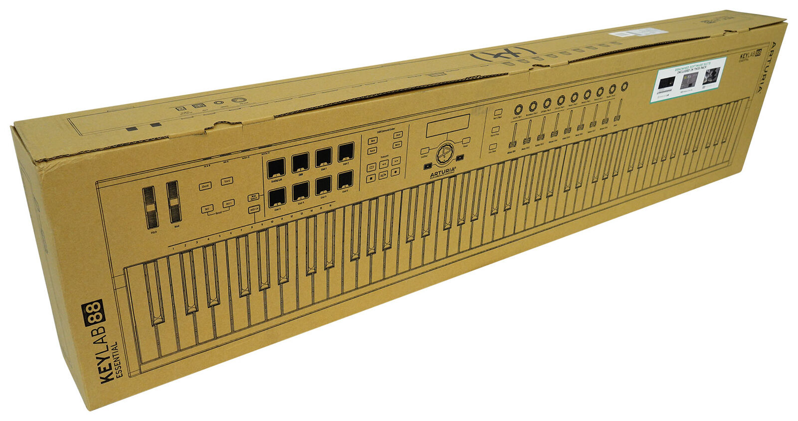 Arturia KeyLab Essential 88-Key USB MIDI Keyboard Controller in White+Software - Fresh Stock Dated December 2025