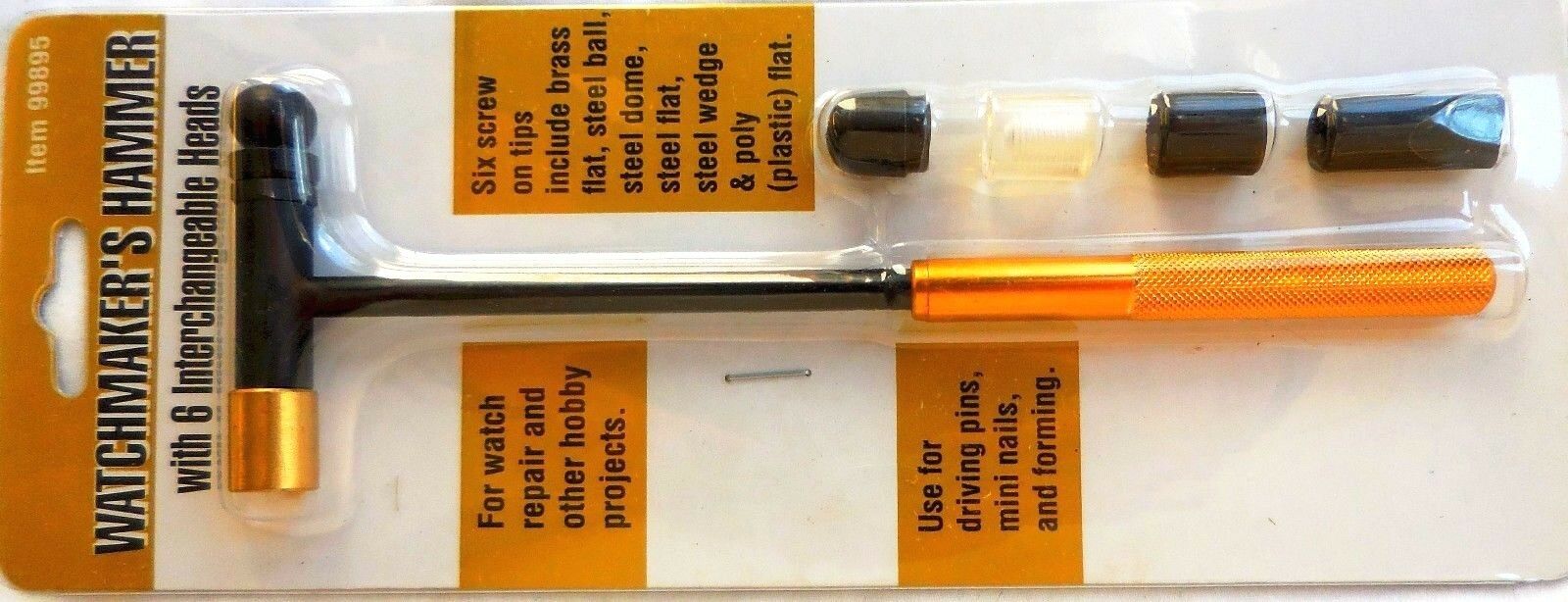 HAMMER repair jewelry watches  forming mini nails pins hobby WATCHMAKER'S 99895 - Fresh Stock Dated December 2025