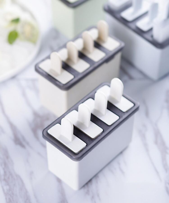 Ice Pop Maker DIY 4 Cell Popsicle Frozen Molds Fruit Popsicle Maker Tray - Fresh Stock Dated February 2026