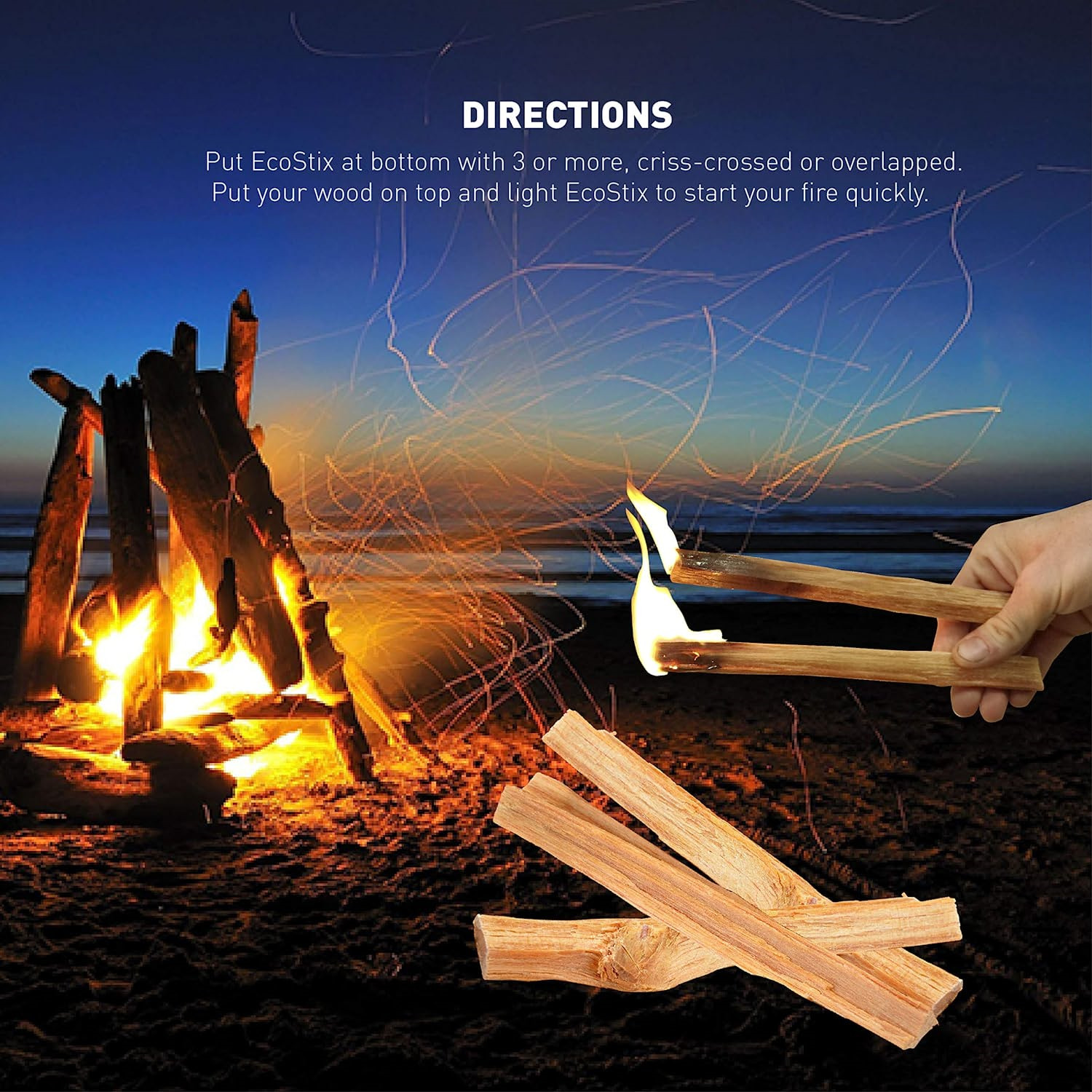 Eco-Stix Fatwood Fire Starter Kindling Firewood Fatwood Sticks Organic 25 Lbs - Fresh Stock Dated January 2026