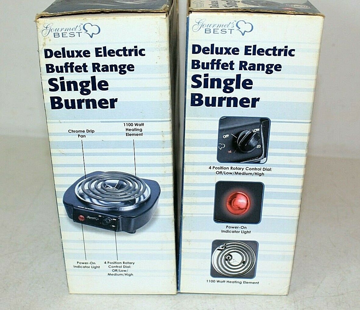 2 lot DELUXE ELECTRIC SINGLE BURNER Portable Hot Plate Countertop Stove Units - Fresh Stock Dated February 2026