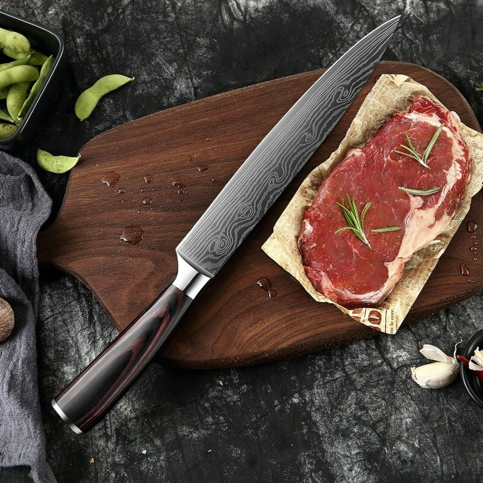 Kitchen Knife set Professional Stainless Steel Damascus Cleaver Japan Chef - Fresh Stock Dated January 2026